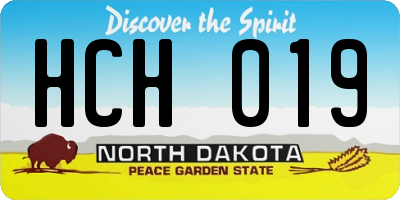 ND license plate HCH019