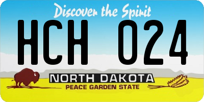 ND license plate HCH024