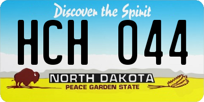 ND license plate HCH044