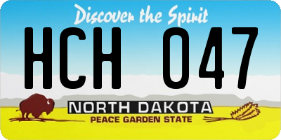 ND license plate HCH047