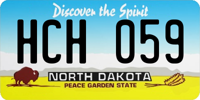 ND license plate HCH059