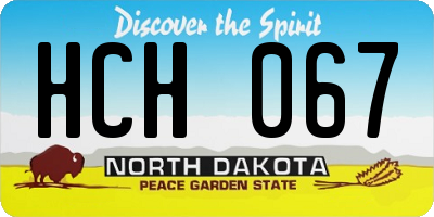 ND license plate HCH067