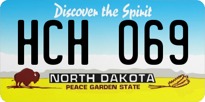 ND license plate HCH069