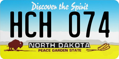 ND license plate HCH074