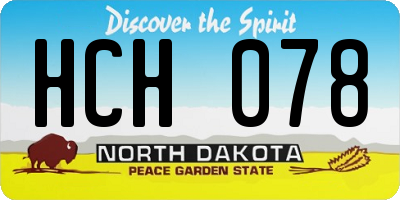 ND license plate HCH078