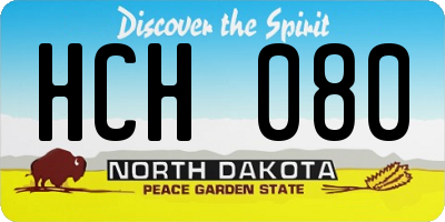 ND license plate HCH080