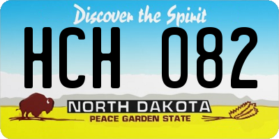 ND license plate HCH082