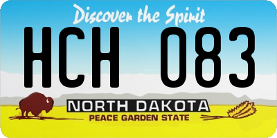 ND license plate HCH083