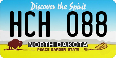 ND license plate HCH088