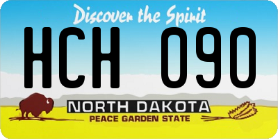 ND license plate HCH090