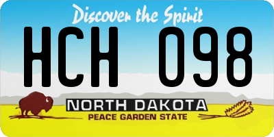 ND license plate HCH098