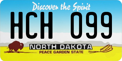 ND license plate HCH099