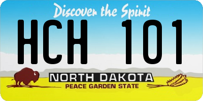 ND license plate HCH101