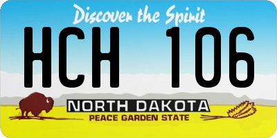 ND license plate HCH106