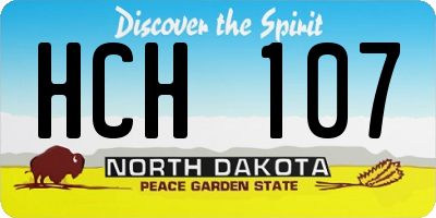 ND license plate HCH107