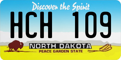 ND license plate HCH109