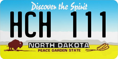 ND license plate HCH111