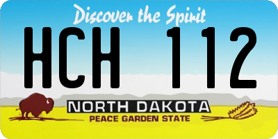 ND license plate HCH112