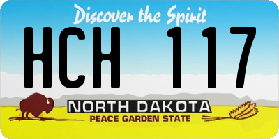 ND license plate HCH117