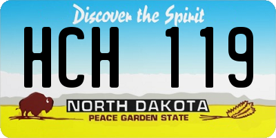 ND license plate HCH119