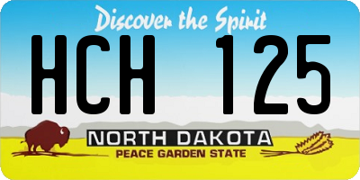 ND license plate HCH125