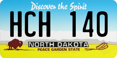 ND license plate HCH140