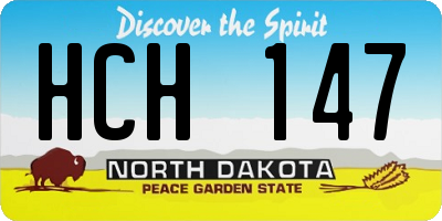 ND license plate HCH147