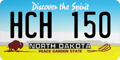 ND license plate HCH150