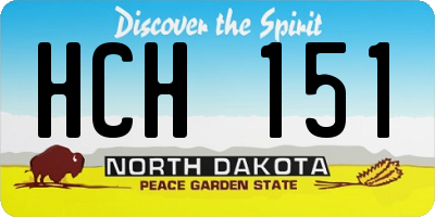 ND license plate HCH151