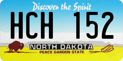 ND license plate HCH152