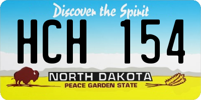 ND license plate HCH154