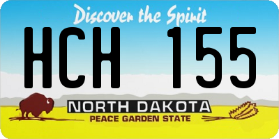 ND license plate HCH155