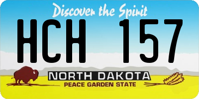 ND license plate HCH157