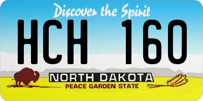 ND license plate HCH160