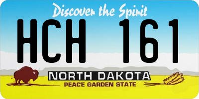 ND license plate HCH161