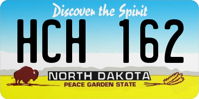 ND license plate HCH162