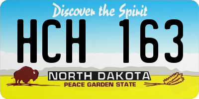 ND license plate HCH163