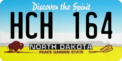 ND license plate HCH164