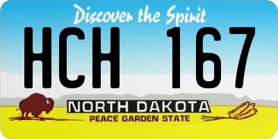 ND license plate HCH167