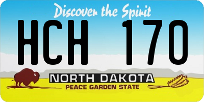 ND license plate HCH170