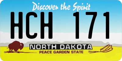 ND license plate HCH171