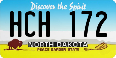 ND license plate HCH172