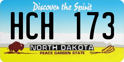 ND license plate HCH173