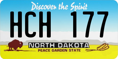 ND license plate HCH177