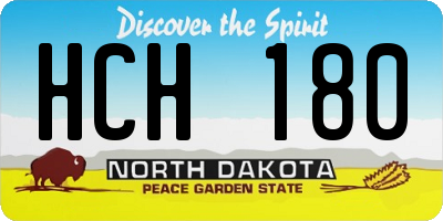 ND license plate HCH180