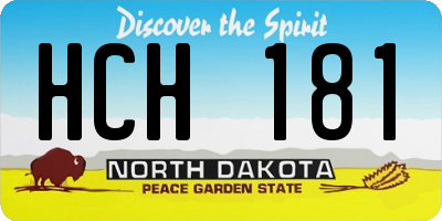 ND license plate HCH181