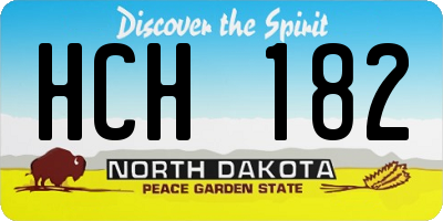 ND license plate HCH182