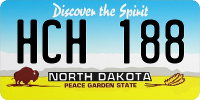 ND license plate HCH188