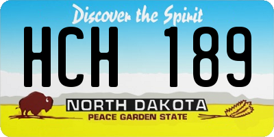 ND license plate HCH189