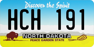 ND license plate HCH191